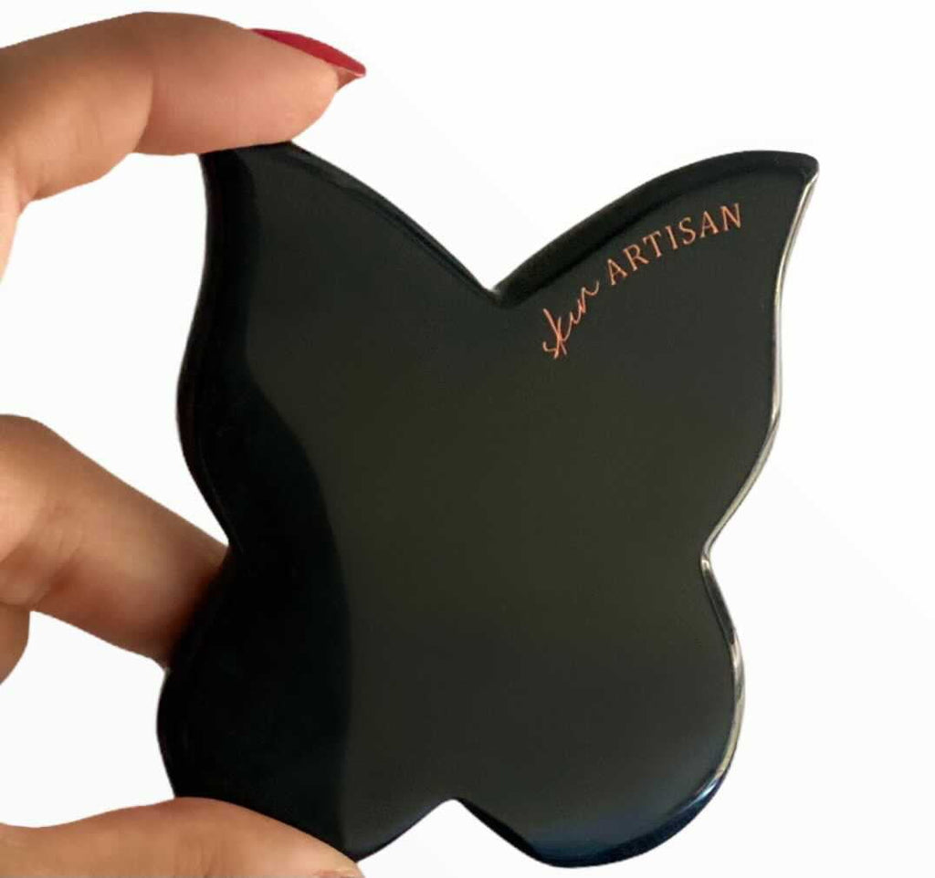 Butterfly Gua Sha -  Black Obsidian - Skin Artisan