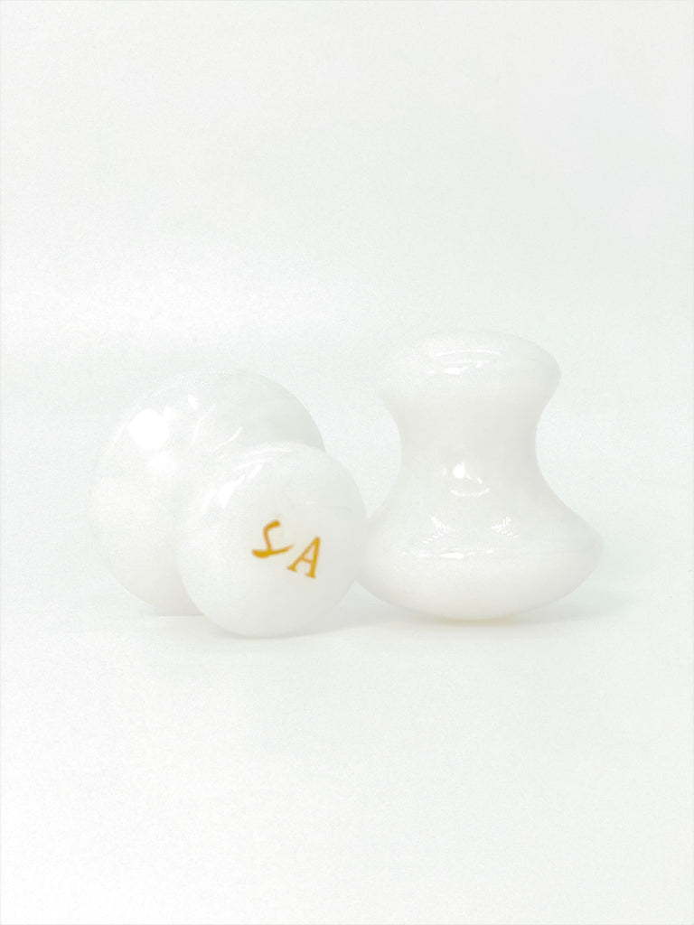 White Jade Mushroom Gua Sha Set - Skin Artisan