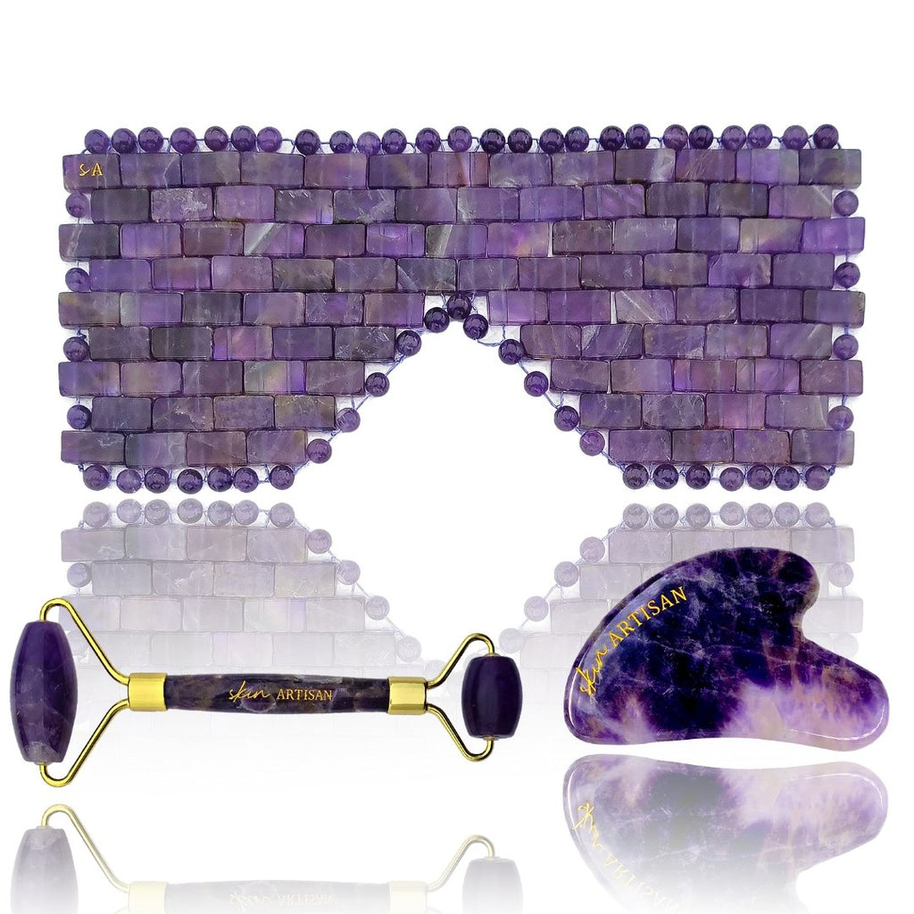 Amethyst Roller, Gua Sha and Eye Mask - Skin Artisan