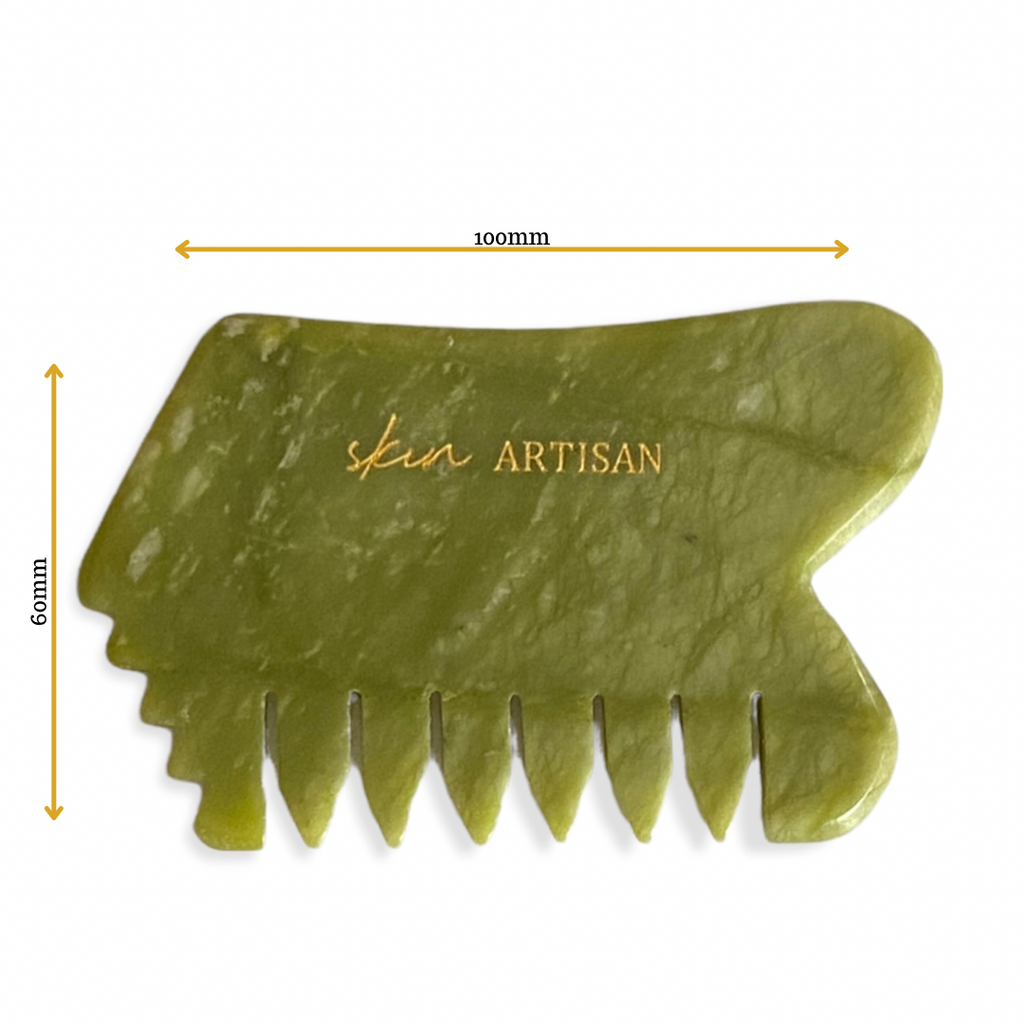 JADE Gua Sha Comb | Hair + Body + Face |